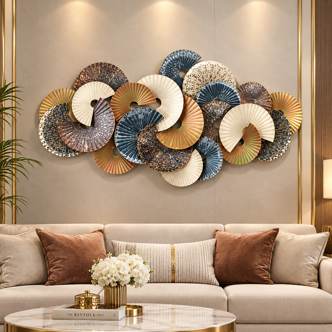 Luxe Harmony Abstract Wall Art – Premium 3D Metal Décor