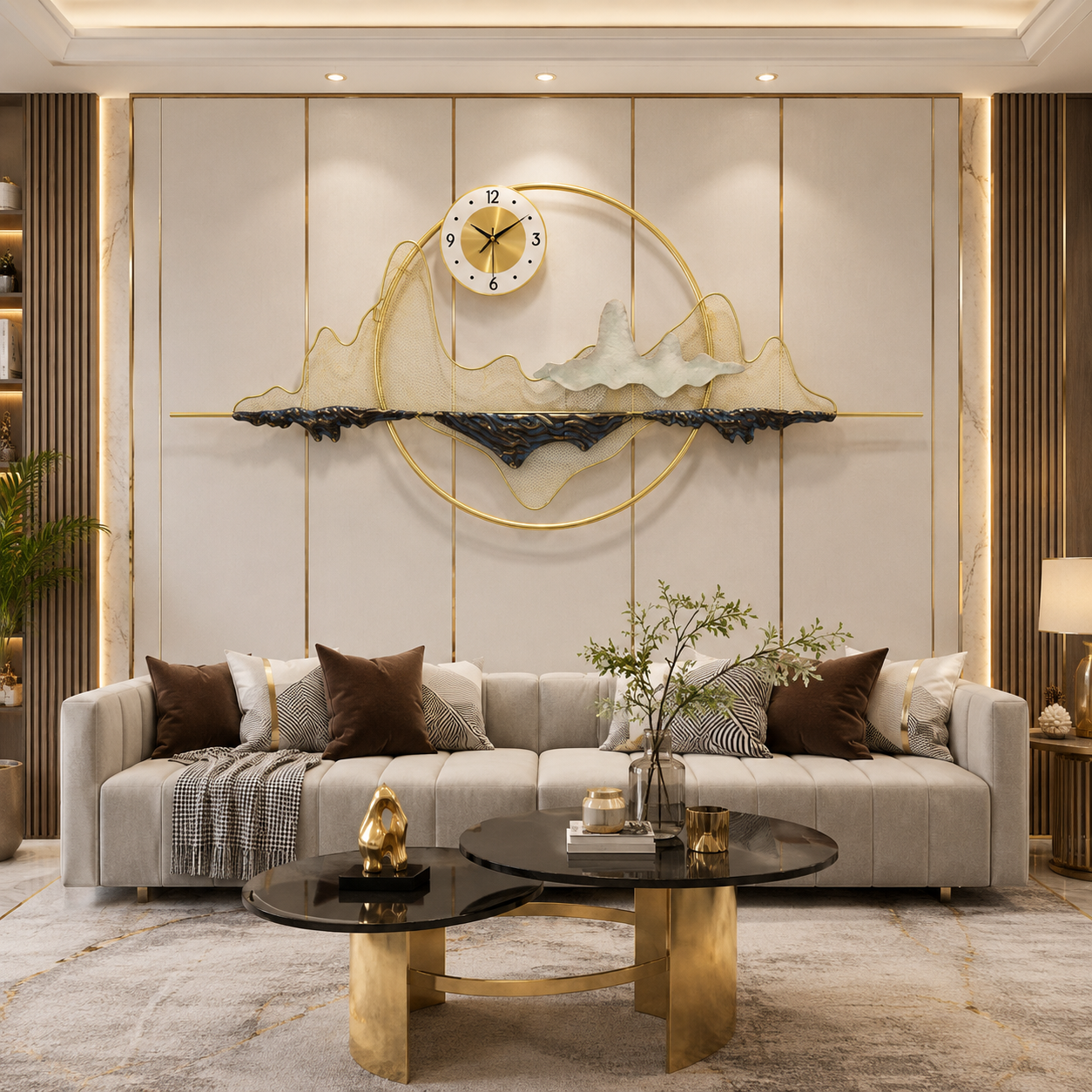 Élan Horizon — Sculptural Luxury Wall Clock
