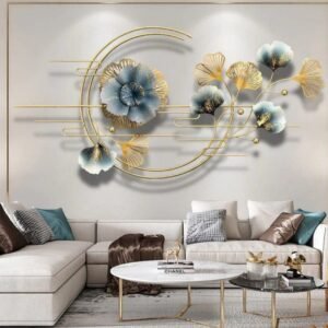 Golden Ginkgo Aesthetic Metal Wall Art Decor