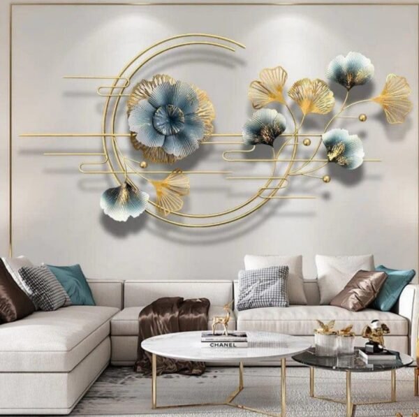 Golden Ginkgo Aesthetic Metal Wall Art Decor