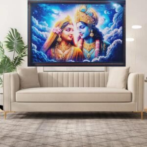 Crystal Painting - The Whispers of Love Radha Krishna painting