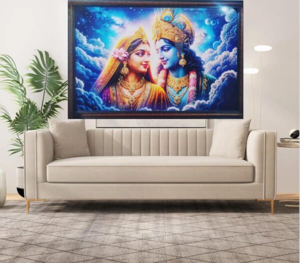 Crystal Painting - The Whispers of Love Radha Krishna painting