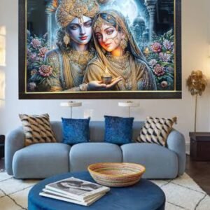 Premium Radha Krishna Under Moonlight